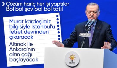 Cumhurbaşkanı Erdoğan’dan muhalefete: Bol bol şov ve tatil yaptılar